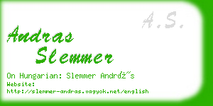 andras slemmer business card